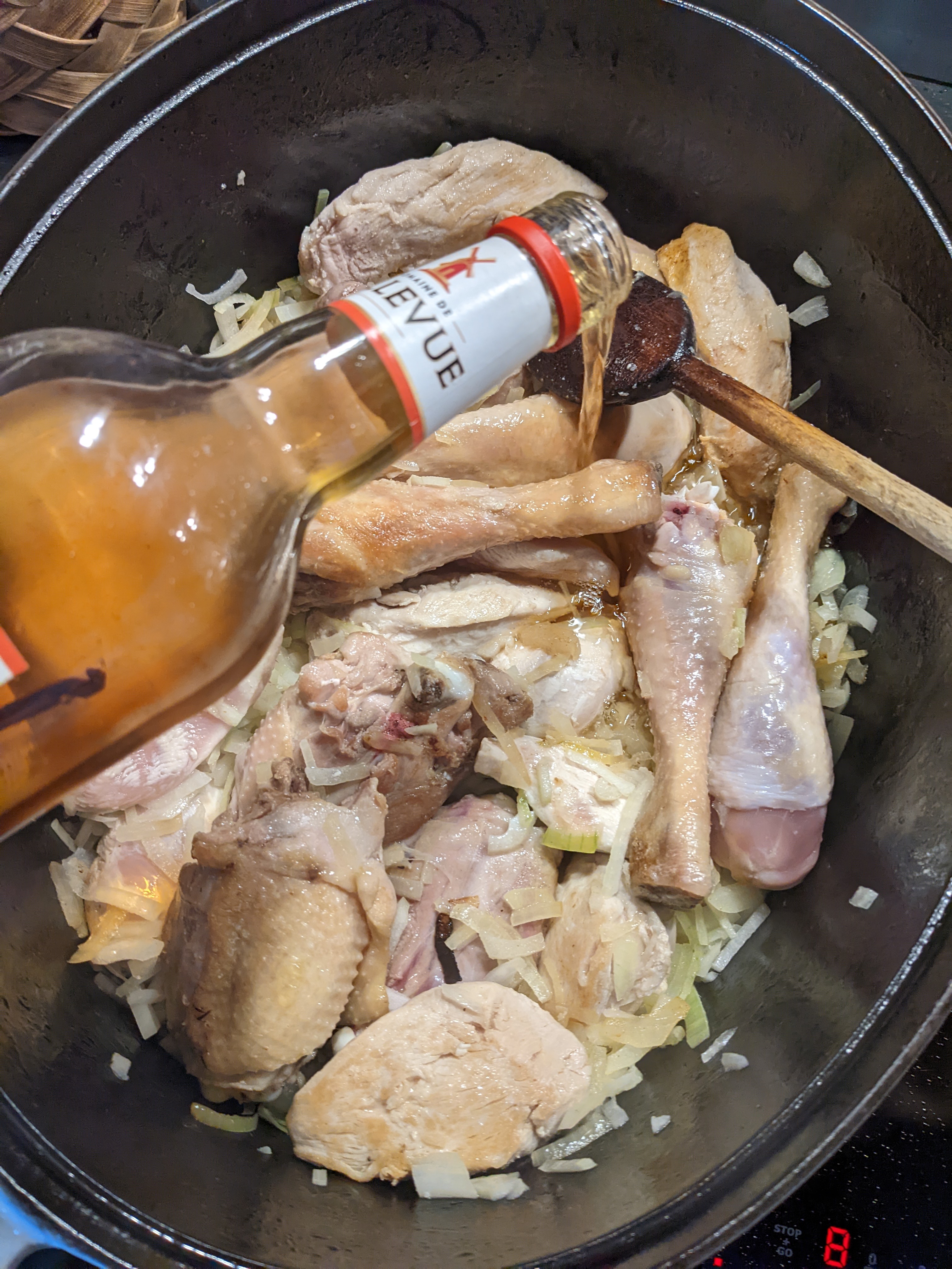 Poulet a la vanille et au rhum vanille