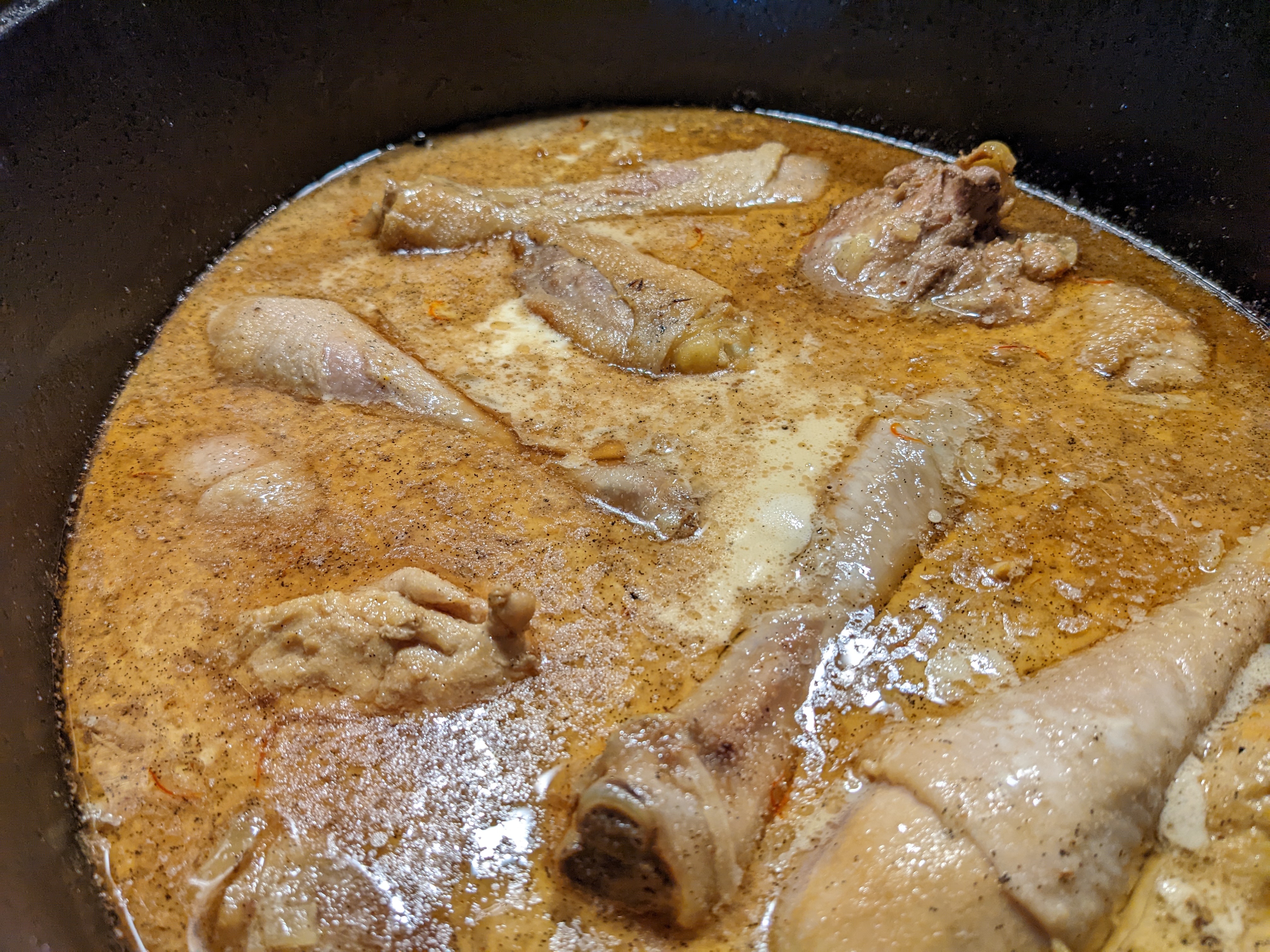 Poulet a la vanille et au rhum