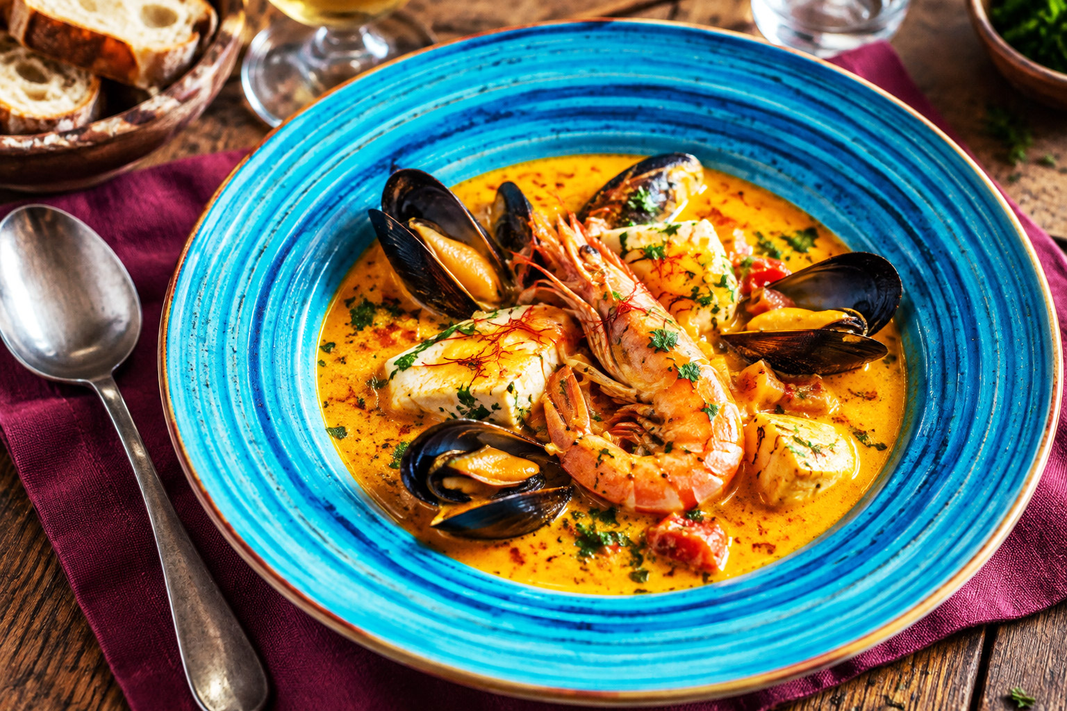 marmite de la mer sauce safranée