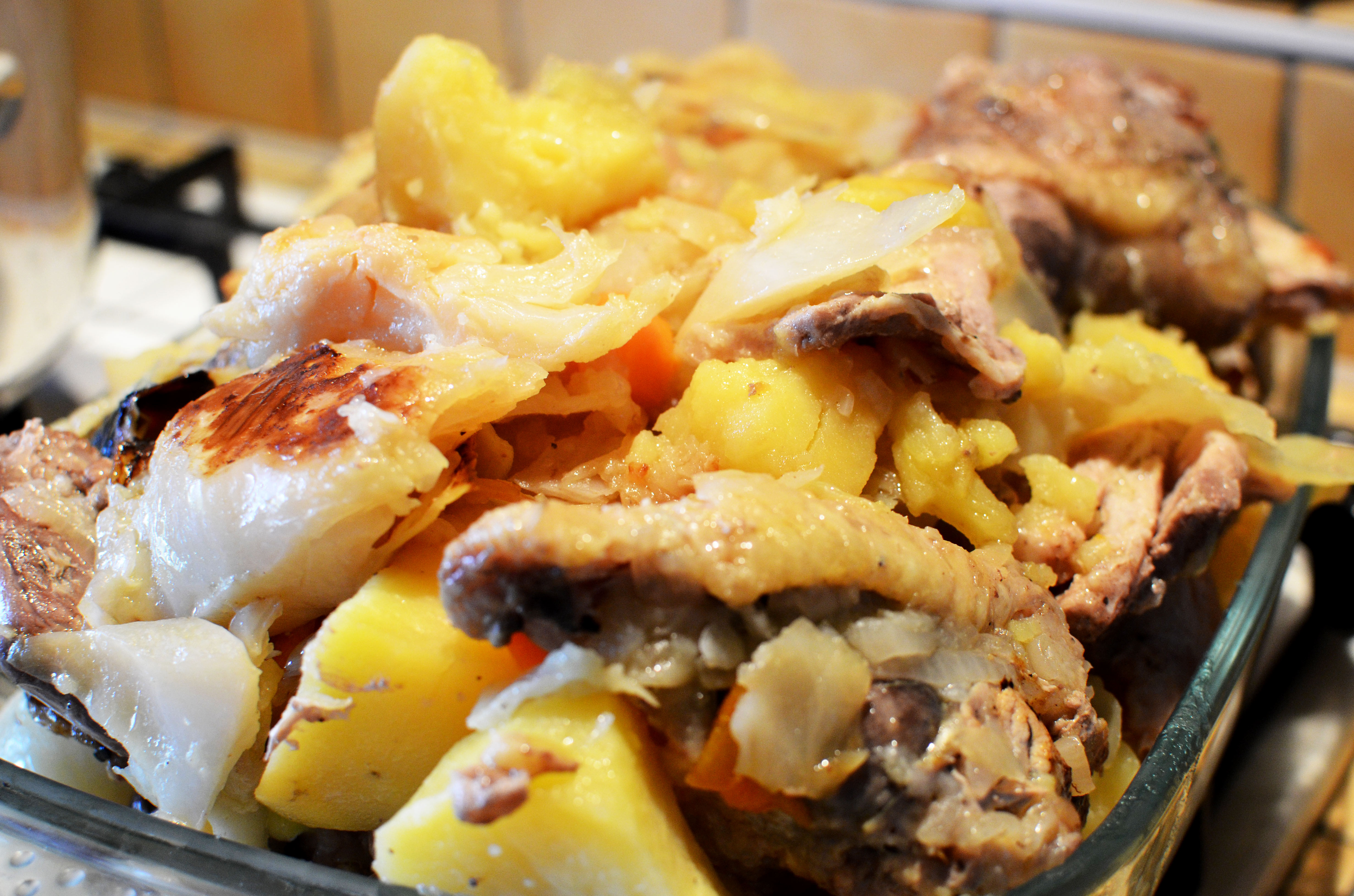 pintade au chou