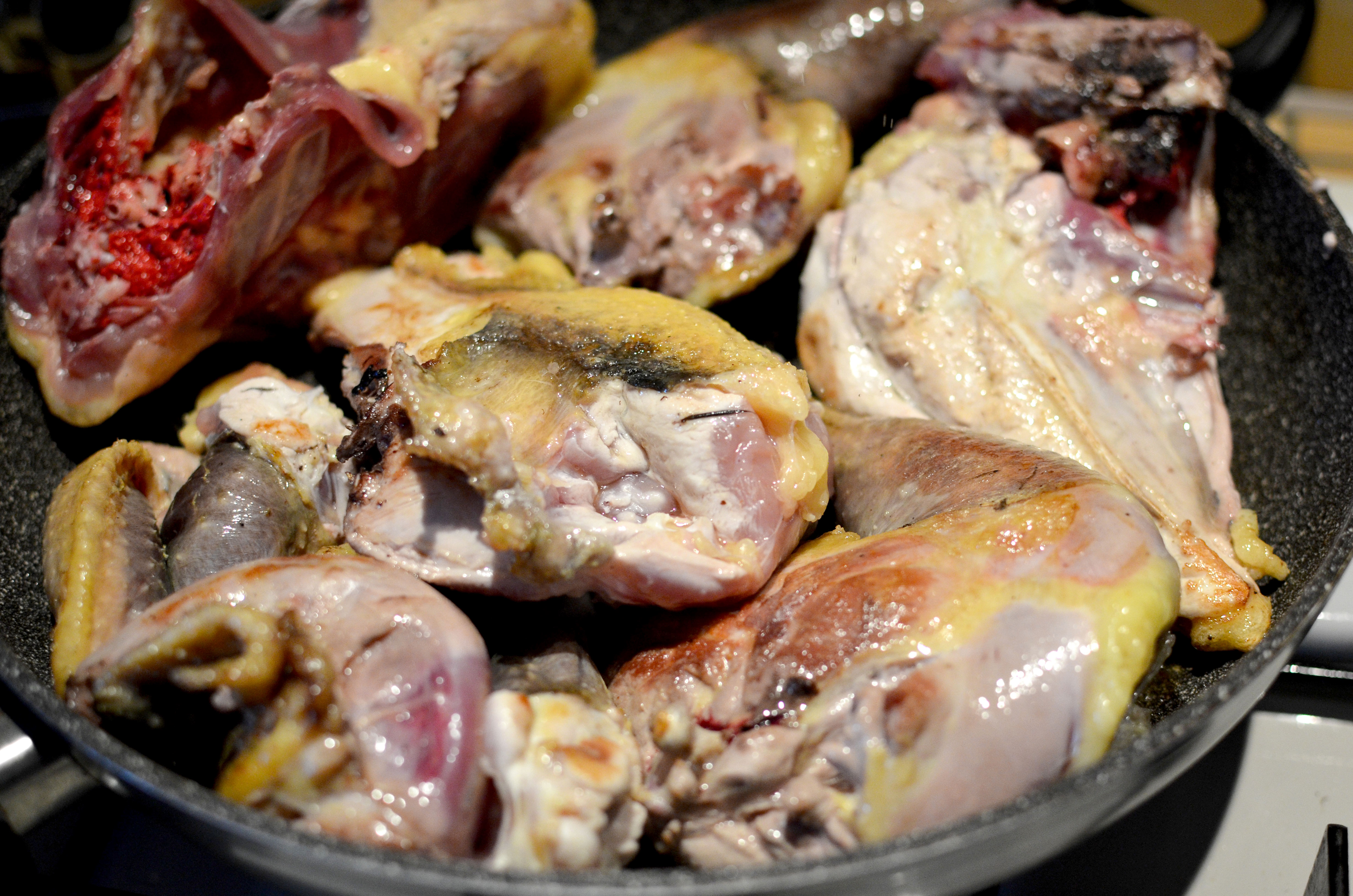 pintade au chou